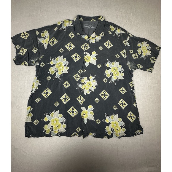 Tommy Bahama Other - Vintage Tommy Bahama Mens 2XL Floral Geometric Tropical Short Sleeve Silk Shirt